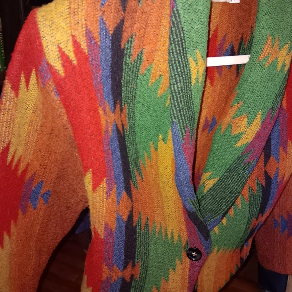 Designs By Julie Colorful Geometric Women's Jacket - Picture 3 of 6